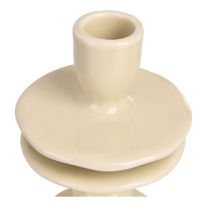 Ceramiczne świeczniki ryflowane (2 szt.)