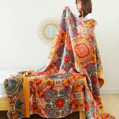 Koc dwustronny boho