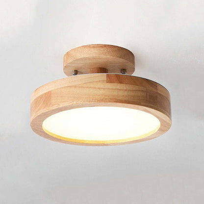 Lampa sufitowa drewniana z ściemnianiem