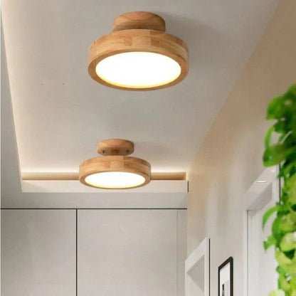 Dřevěná stolní LED lampa