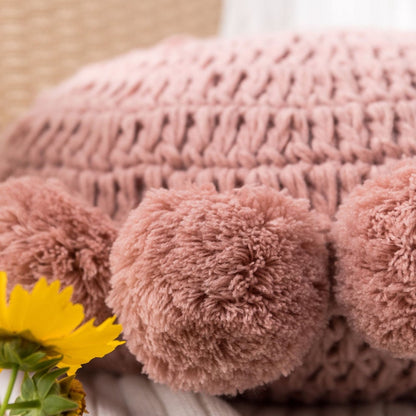 Pletený dekorativní polštář 45 cm