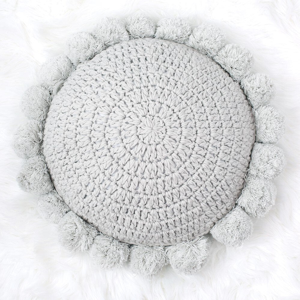 Pletený dekorativní polštář 45 cm