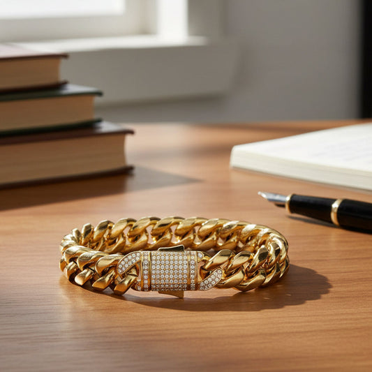 Bransoletka Cuban Link złocona