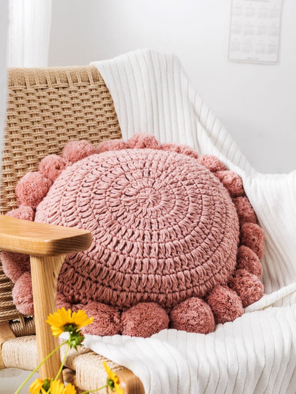 Pletený dekorativní polštář 45 cm