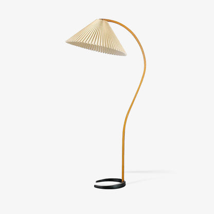 Stojací lampa s bukovým dřevem