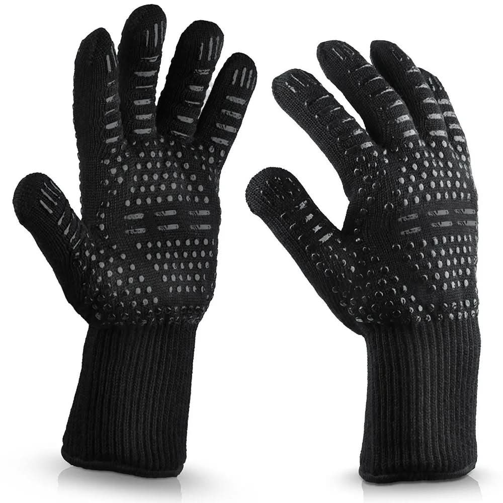 Heat-resistant grill gloves