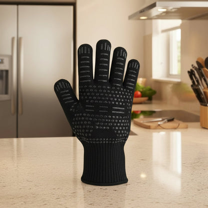 Heat-resistant grill gloves