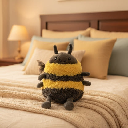 Bee plush toy, 16 cm