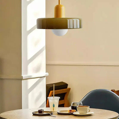 Lampa wisząca kolorowe szkło