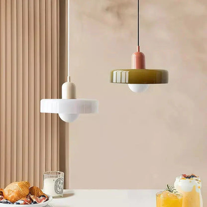 Lampa wisząca kolorowe szkło