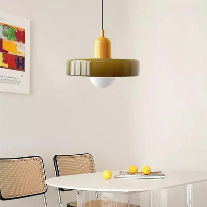 Lampa wisząca kolorowe szkło