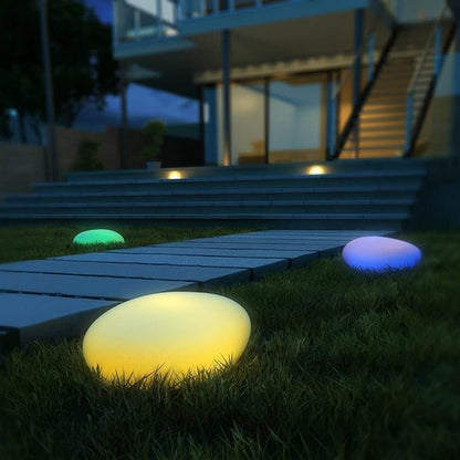 Ogrodowa lampa kamienna z pilotem RGB