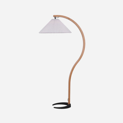 Stojací lampa s bukovým dřevem