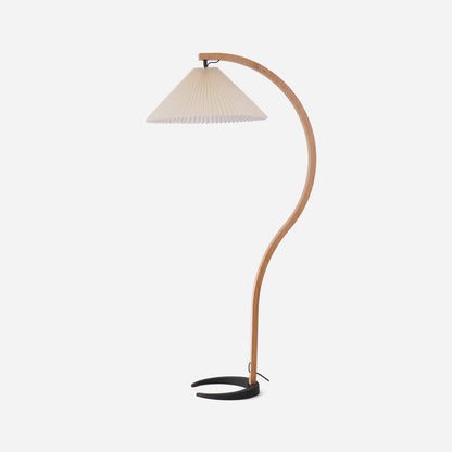 Stojací lampa s bukovým dřevem