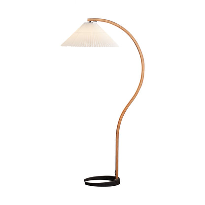 Stojací lampa s bukovým dřevem