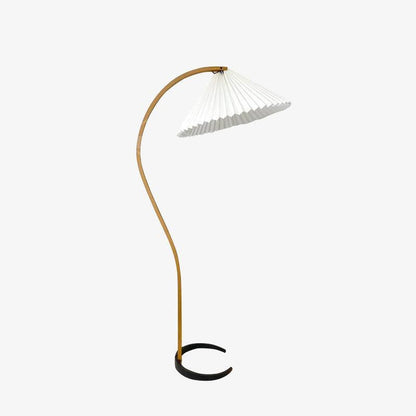 Stojací lampa s bukovým dřevem