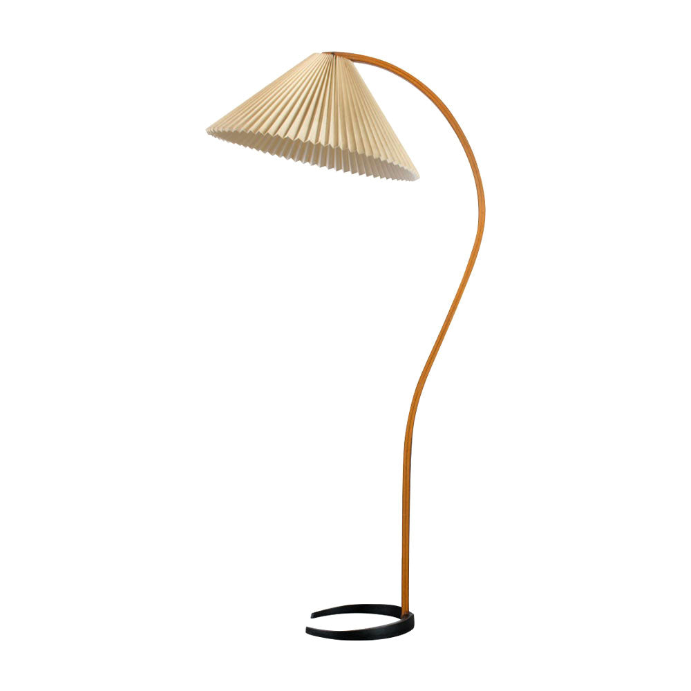 Stojací lampa s bukovým dřevem
