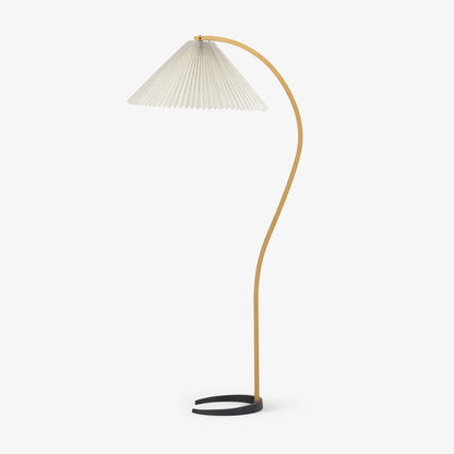 Stojací lampa s bukovým dřevem