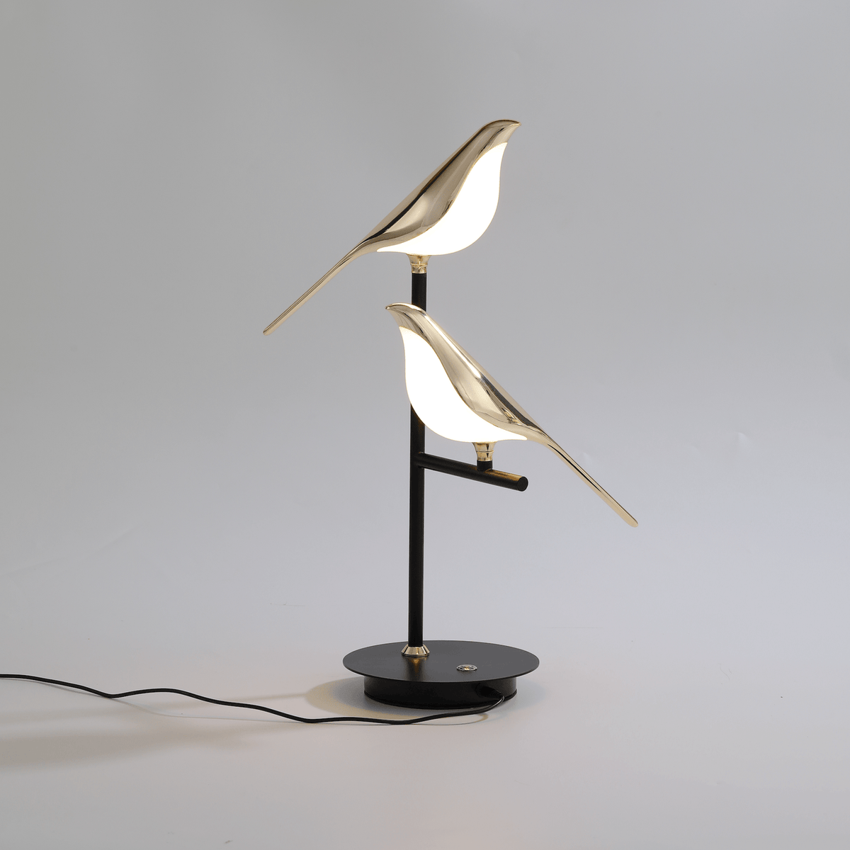 Lampka biurkowa LED z dekoracją ptaka
