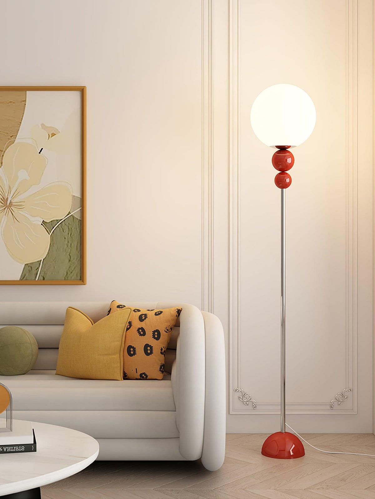 LED stojací lampa s nožním spínačem