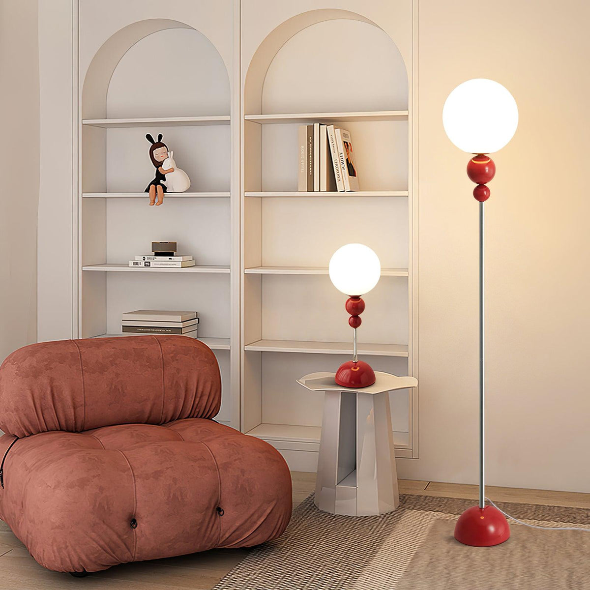 LED stojací lampa s nožním spínačem