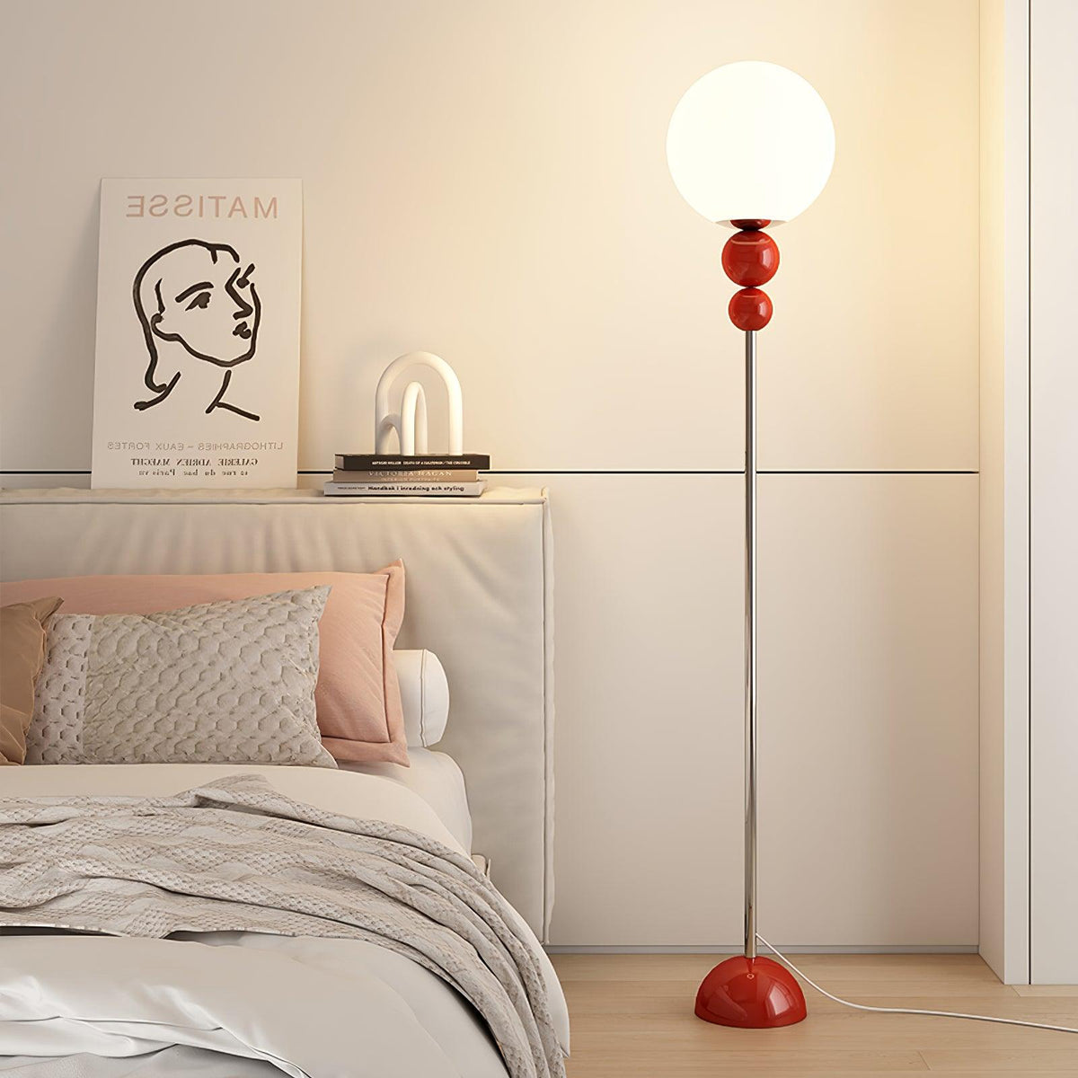 LED stojací lampa s nožním spínačem