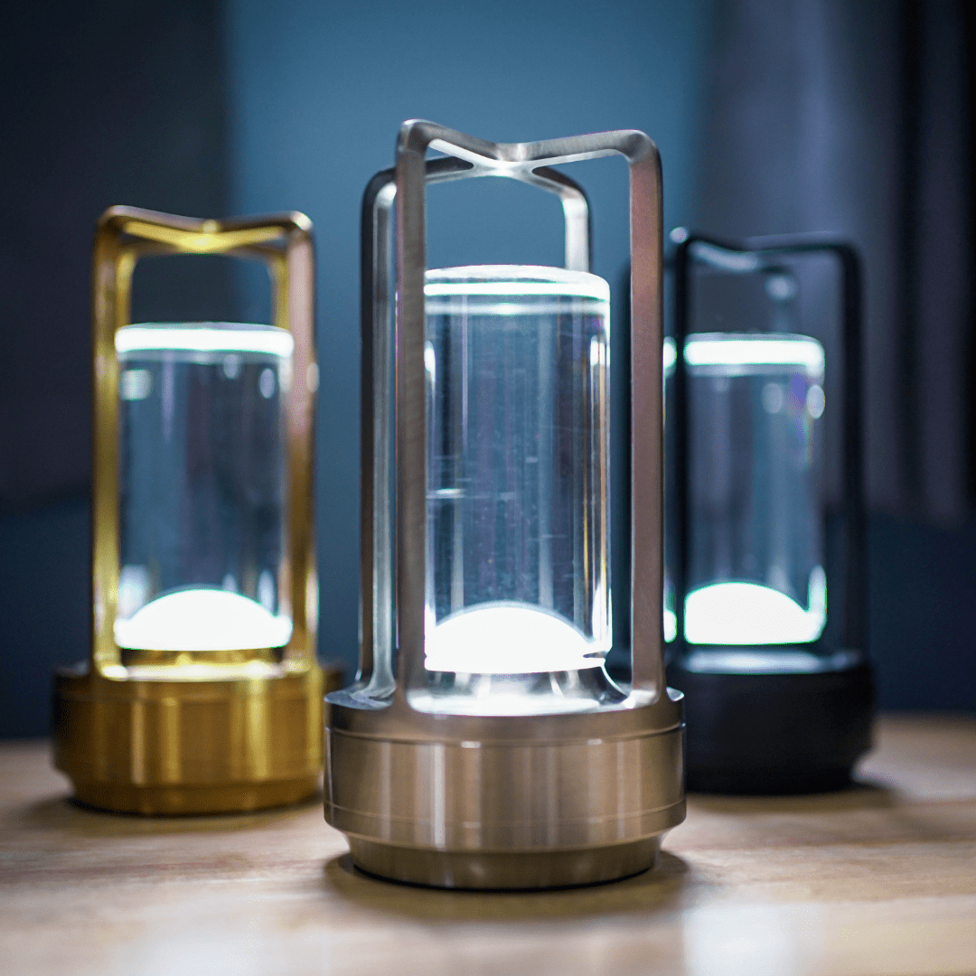 Lampe LED avec abat-jour en cristal