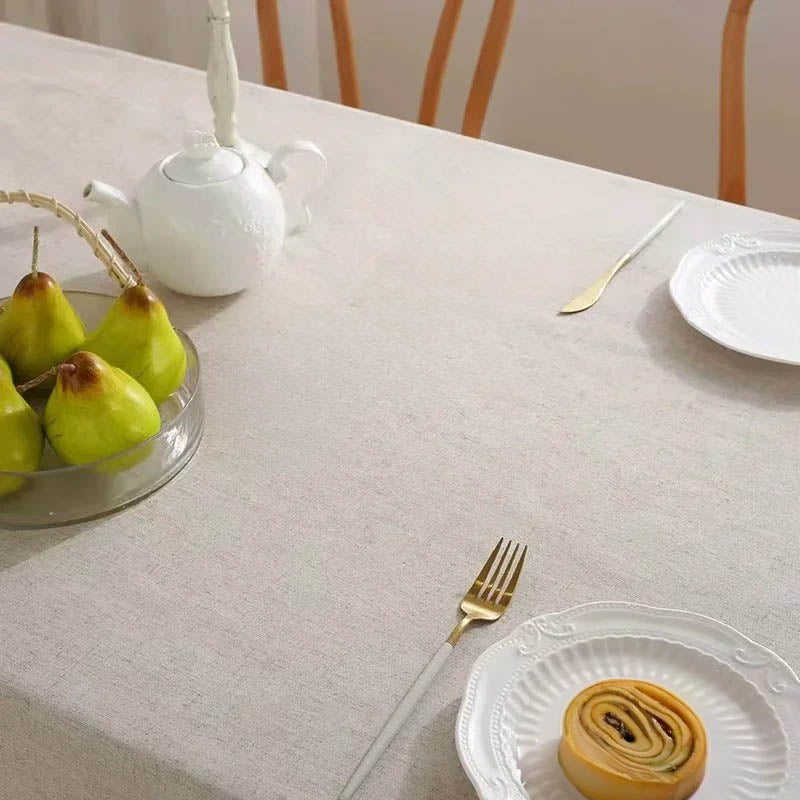 Ecru cotton tablecloth