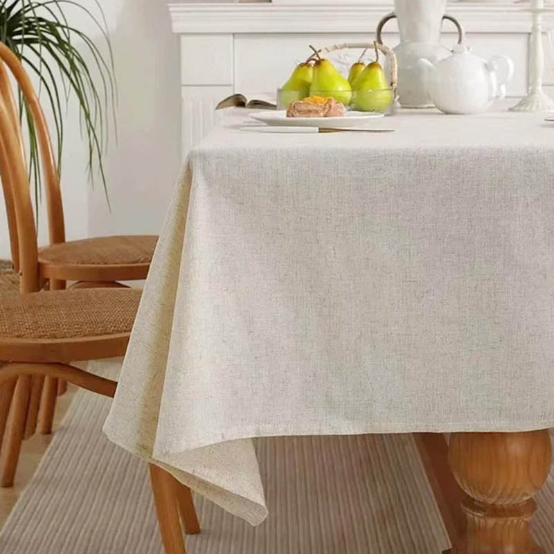 Ecru cotton tablecloth
