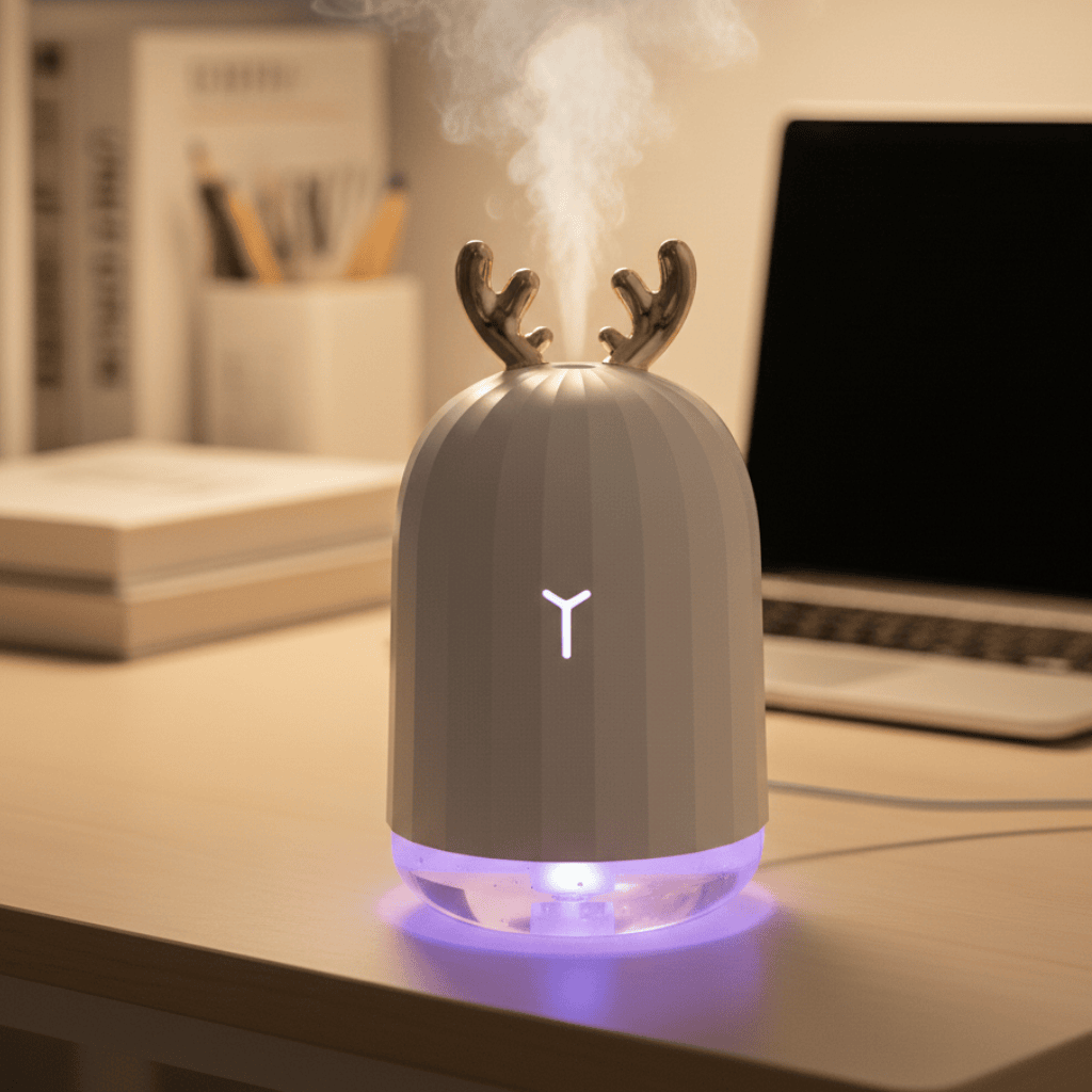 USB zvlhčovač s LED osvětlením