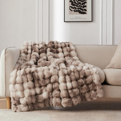 Bubble Faux Fur Blanket