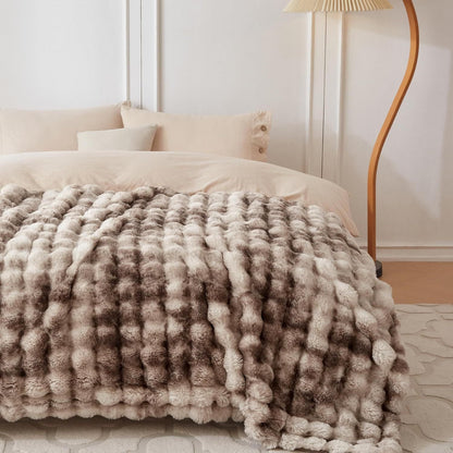 Bubble Faux Fur Blanket