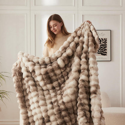 Bubble Faux Fur Blanket