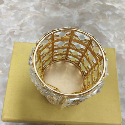 Beaded brush holder