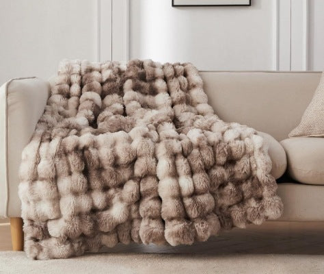 Bubble Faux Fur Blanket