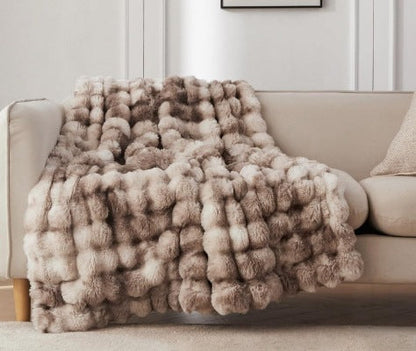 Bubble Faux Fur Blanket