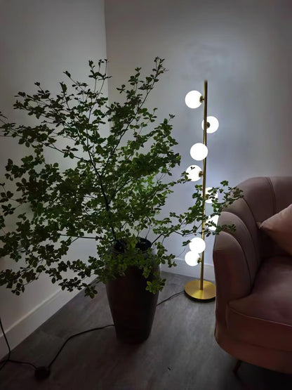 Lampadaire à plusieurs abat-jour en verre
