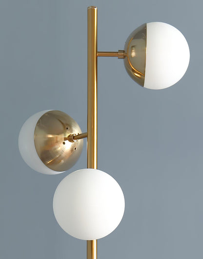 Lampadaire à plusieurs abat-jour en verre