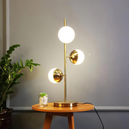 Lampadaire à plusieurs abat-jour en verre