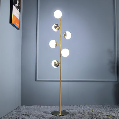Lampadaire à plusieurs abat-jour en verre