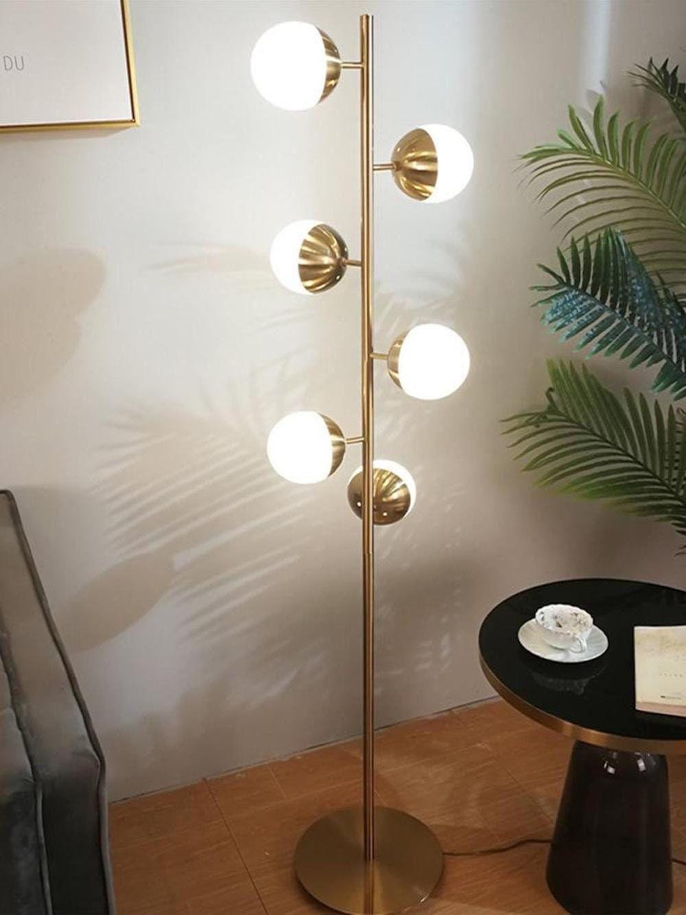 Lampadaire à plusieurs abat-jour en verre