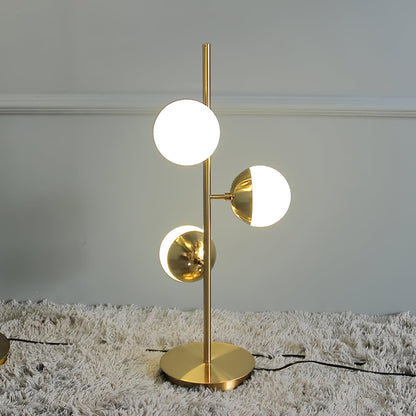 Lampadaire à plusieurs abat-jour en verre