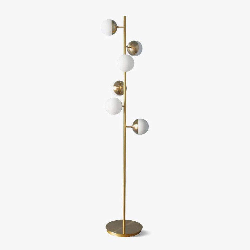 Lampadaire à plusieurs abat-jour en verre