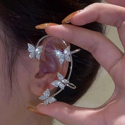 Clips d’oreilles ornés de zircons, sans perçage
