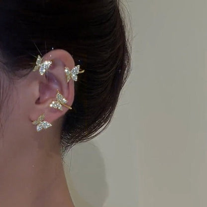 Clips d’oreilles ornés de zircons, sans perçage