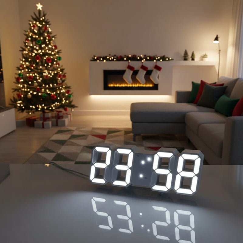 3D LED digitální hodiny s hlasovým ovládáním