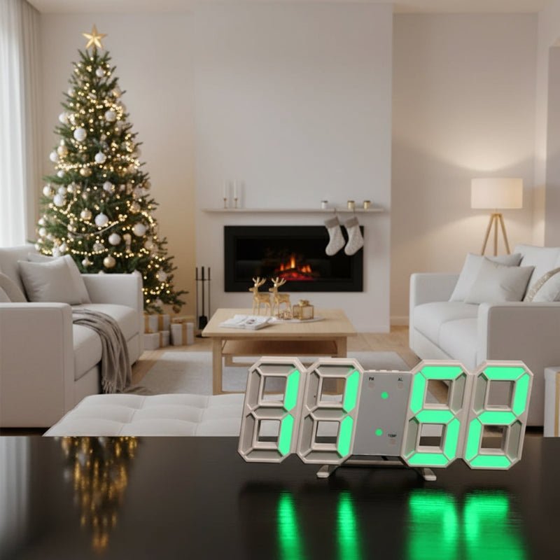 3D LED digitální hodiny s hlasovým ovládáním