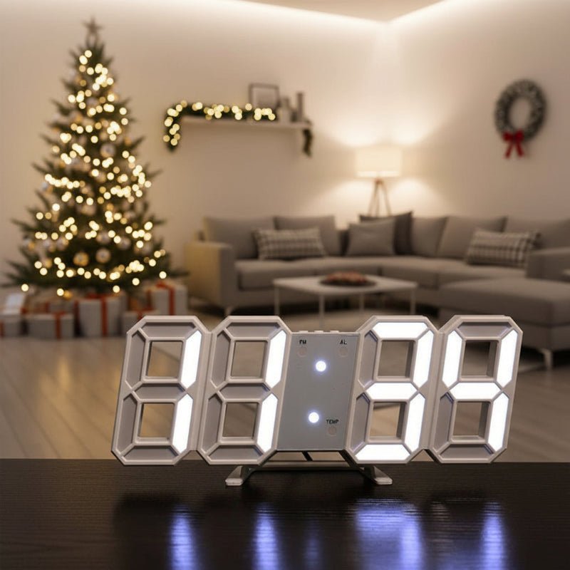 3D LED digitální hodiny s hlasovým ovládáním