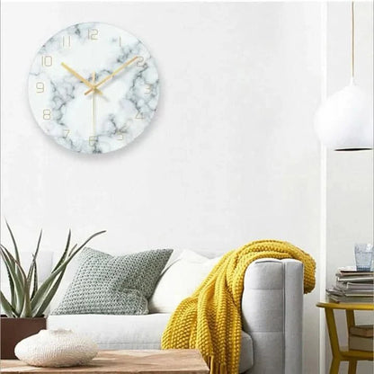 Horloge murale effet marbre