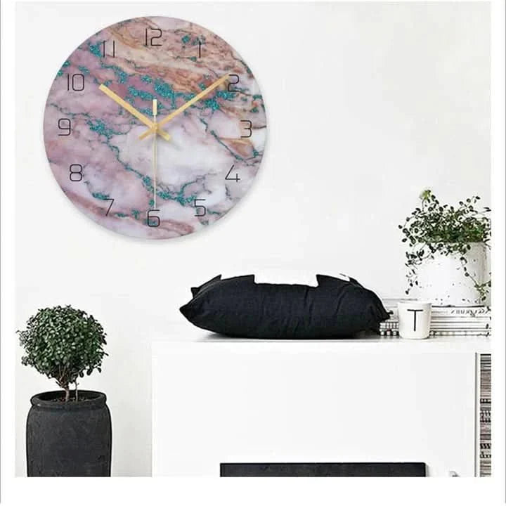 Horloge murale effet marbre